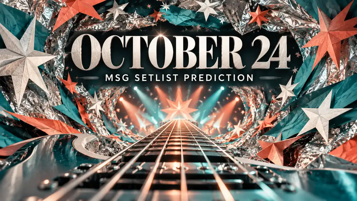 Editorial illustration for october 24: msg setlist prediction.