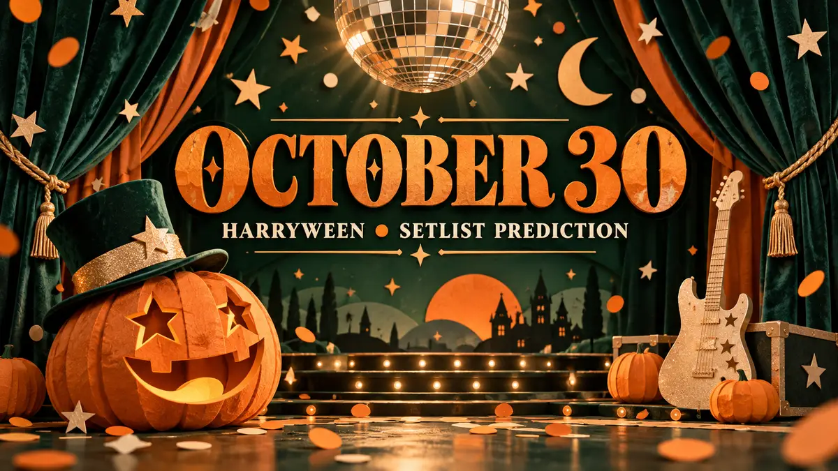 Editorial illustration for october 30: harryween • setlist prediction.