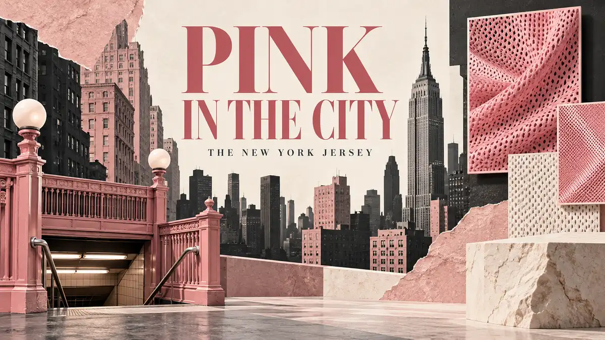 Editorial illustration for pink in the city: the new york jersey.