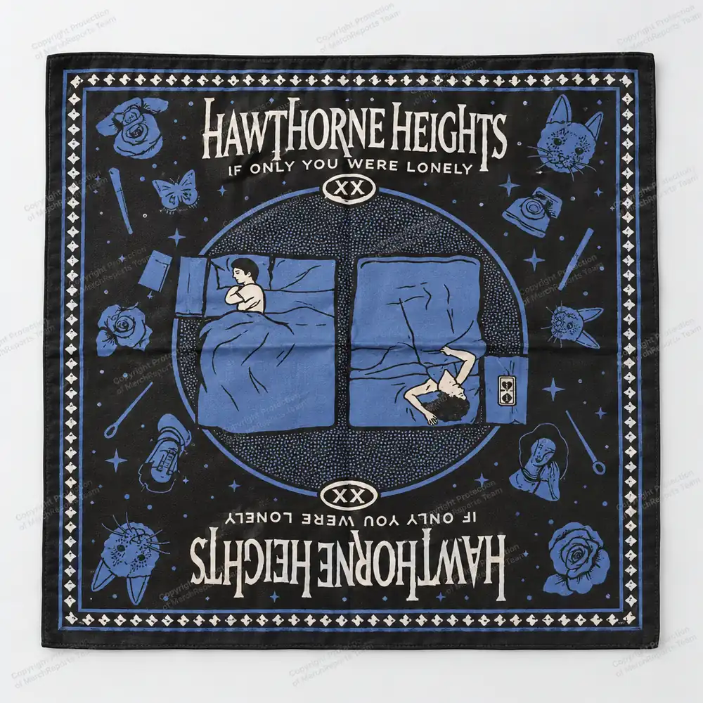 Blue Bedroom bandana — Hawthorne Heights product mockup