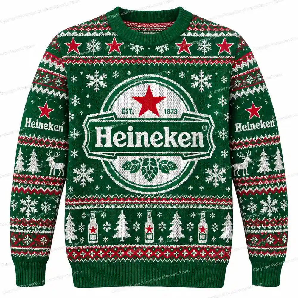 Heineken Red Star Logo Heineken Christmas sweater