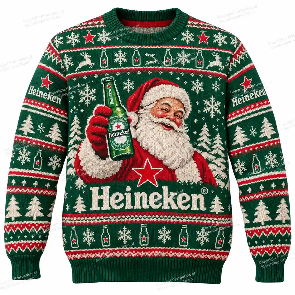Heineken Santa Bottle Heineken Christmas sweater