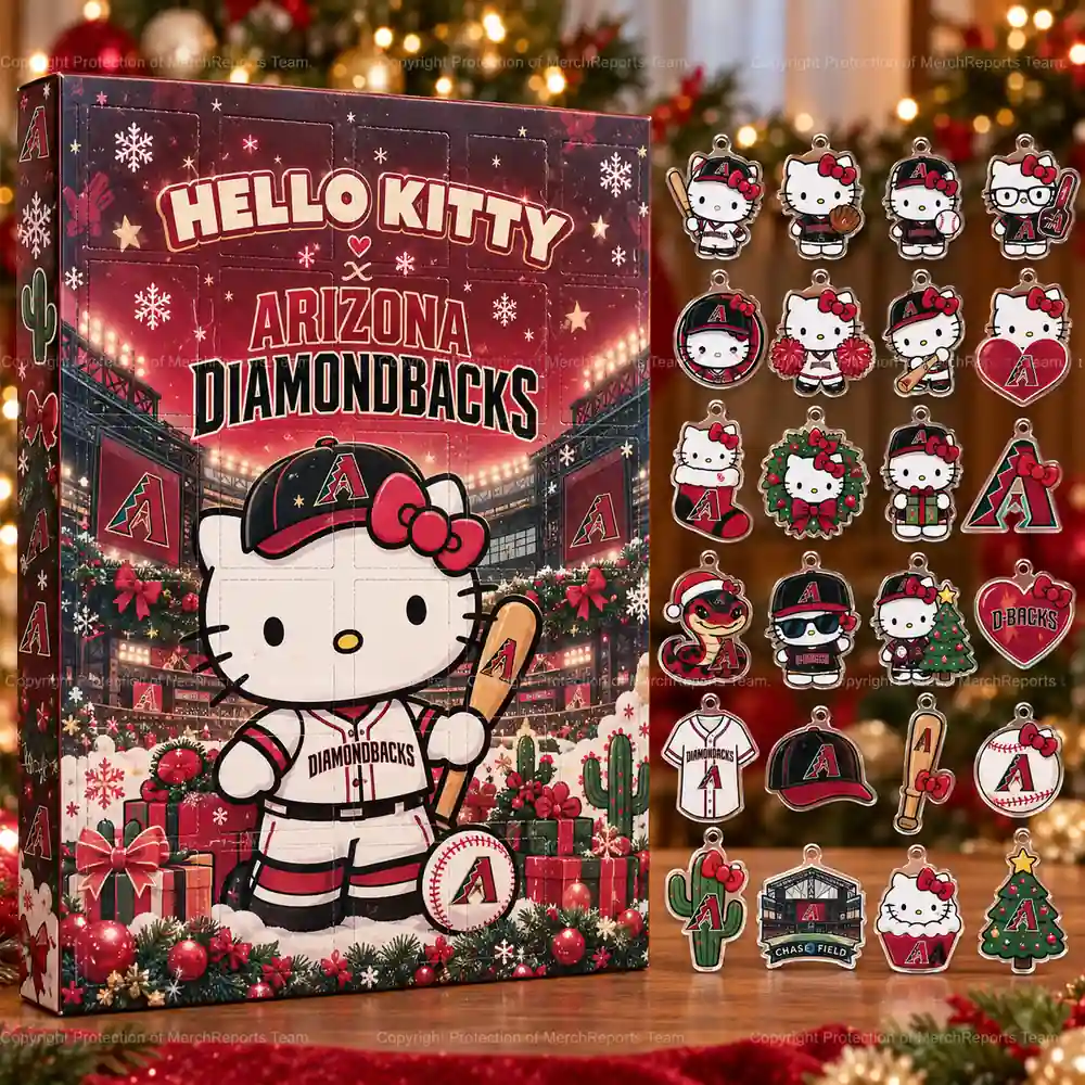 Hello Kitty Arizona Diamondbacks Baseball Jersey Cactus Stadium Christmas 2026 Advent Calendar