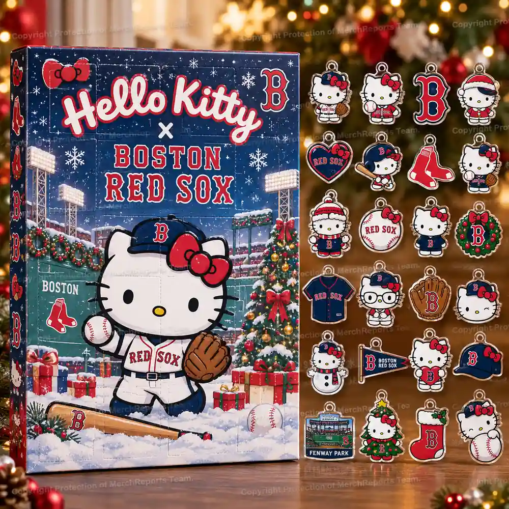 Hello Kitty Boston Red Sox Baseball Jersey Fenway Park Christmas 2026 Advent Calendar