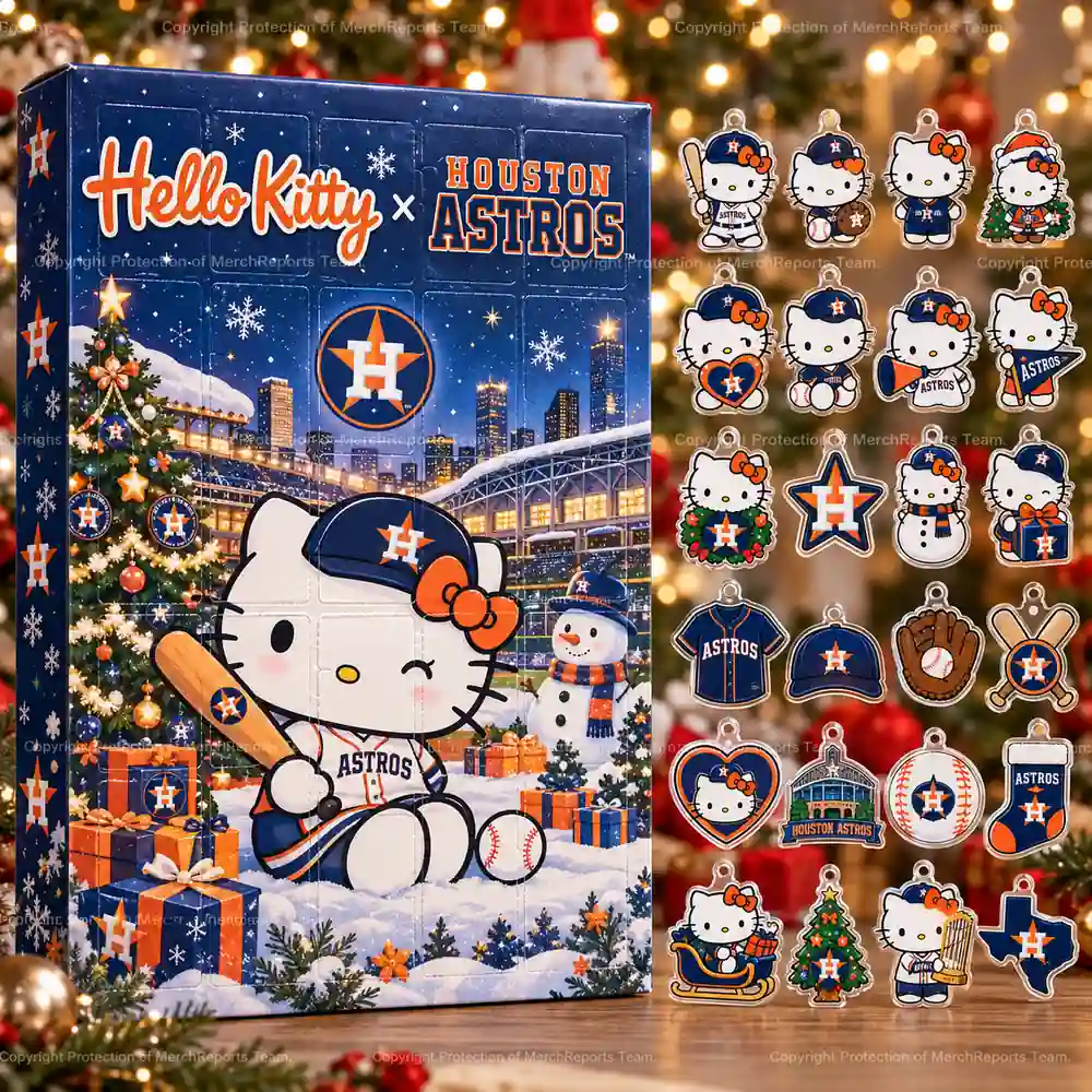 Hello Kitty Houston Astros H Star Baseball Jersey Xmas Advent Calendar