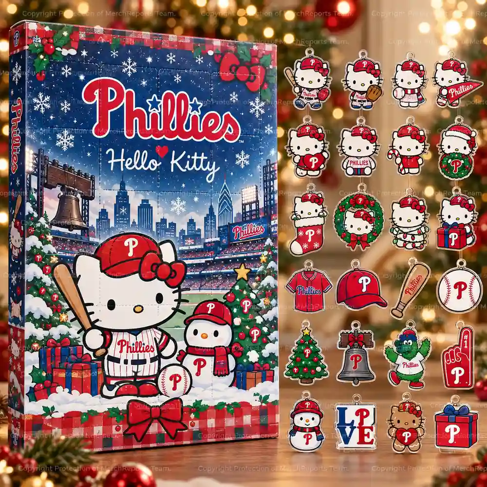 Hello Kitty Philadelphia Phillies Liberty Bell Baseball Christmas 2026 Advent Calendar