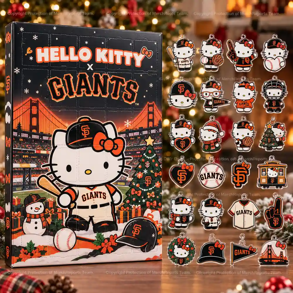 Hello Kitty San Francisco Giants SF Logo Golden Gate Bridge Xmas Advent Calendar