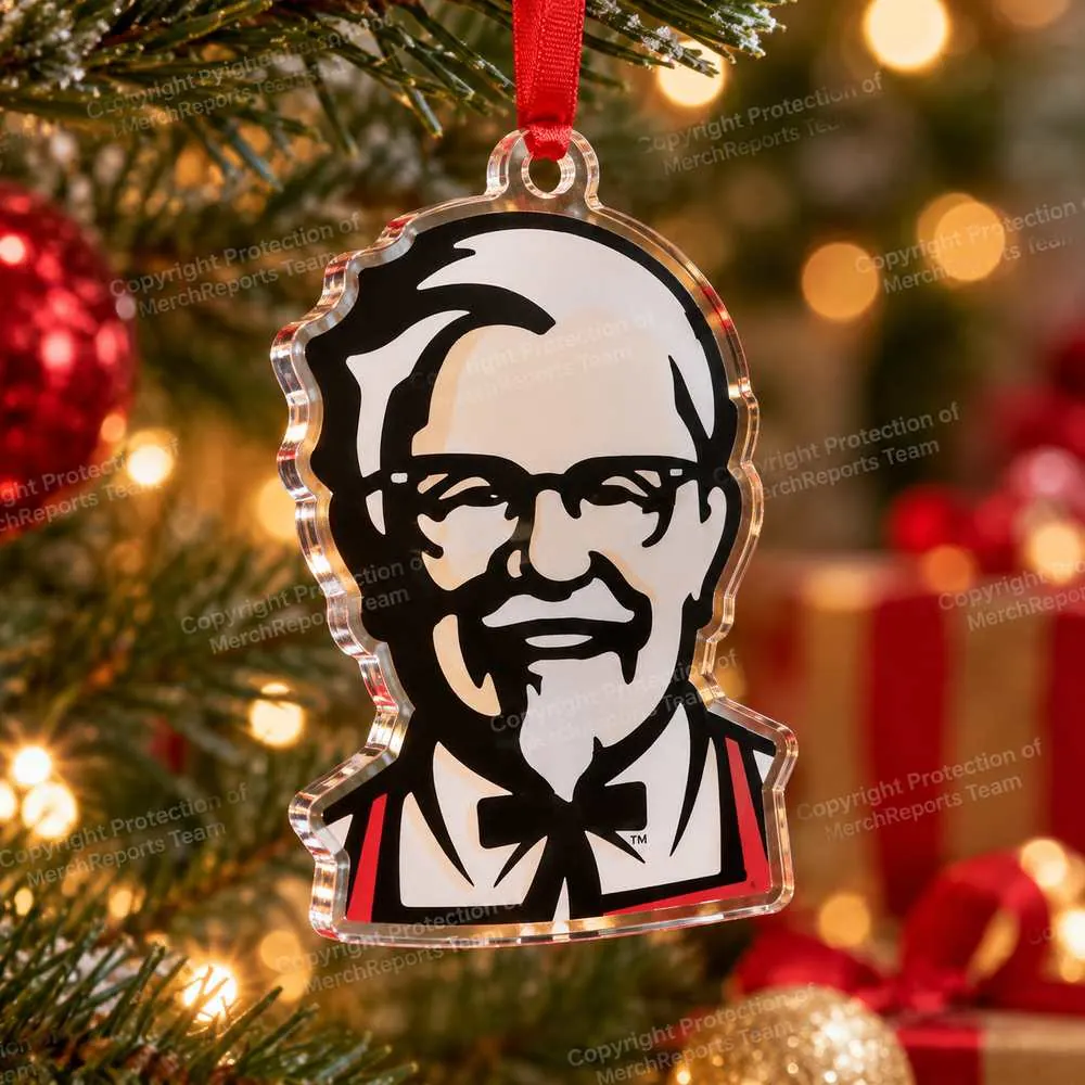 Colonel Sanders Logo acrylic Christmas ornament