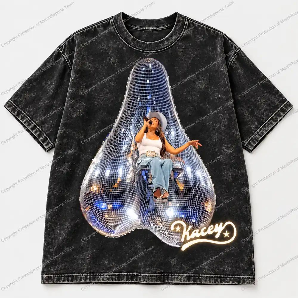 Phoenix Washed-black disco Disco Nuts Acid-Washed Tee