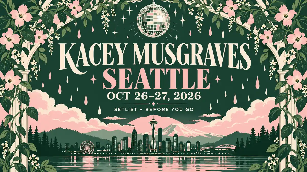 Editorial concert guide illustration for Kacey Musgraves October 26–27, 2026