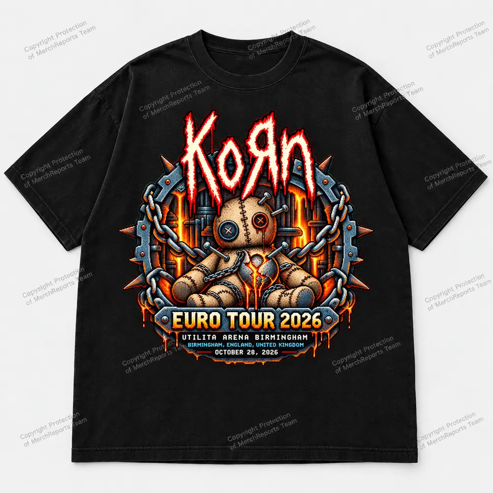 Korn Birmingham October 28, 2026 standard black commemorative T-shirt