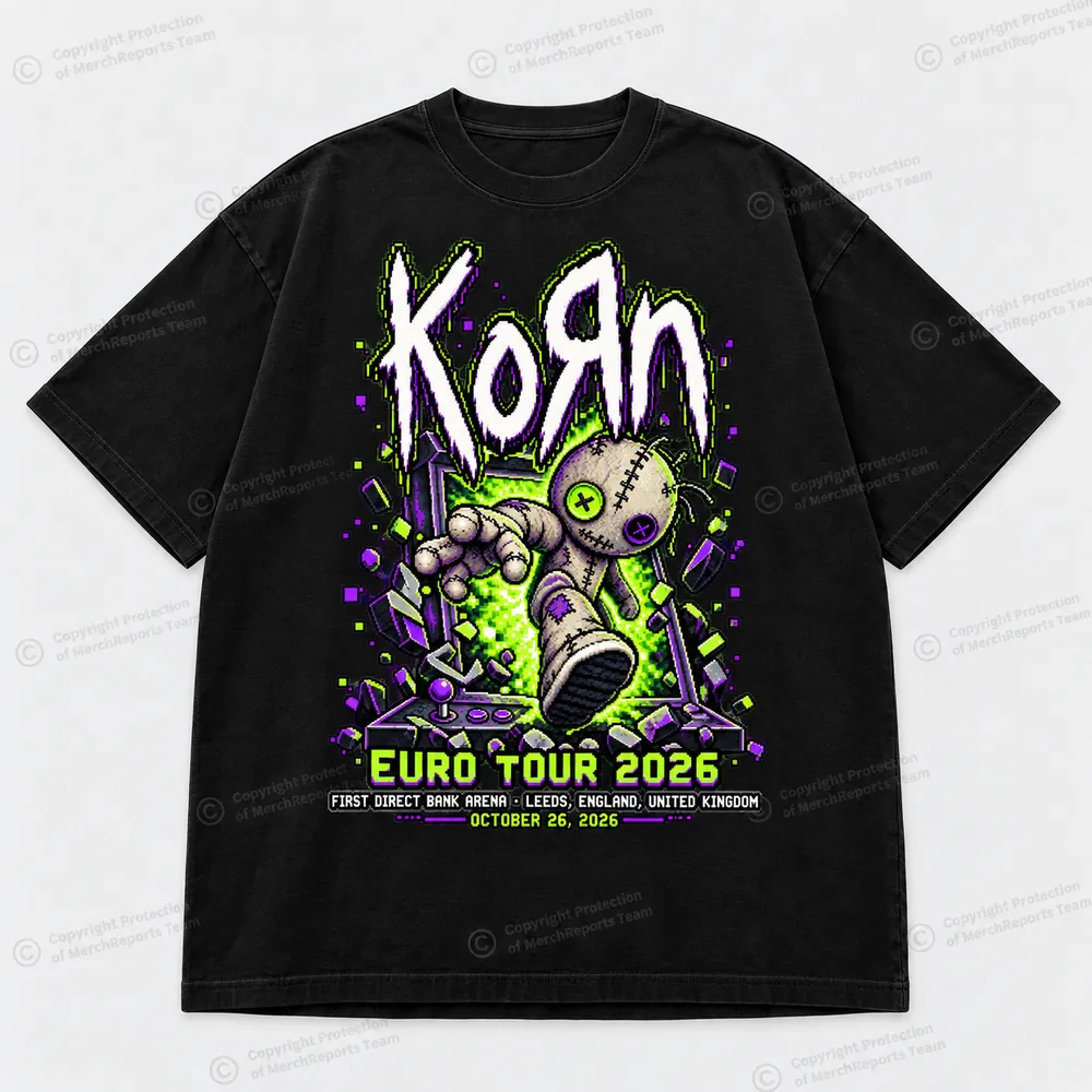 Korn Leeds October 26, 2026 standard black commemorative T-shirt