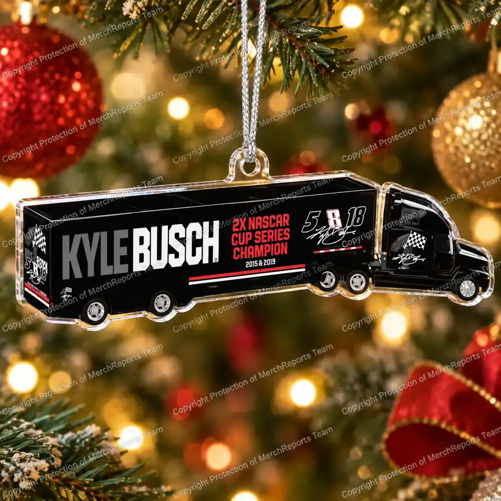 Kyle Busch Champion Hauler Acrylic Ornament product artwork