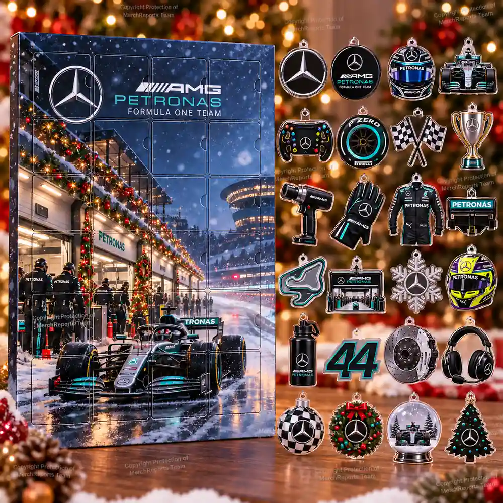 Mercedes AMG Petronas Formula 1 Snowy Pit Garage Christmas Grand Prix Advent Calendar