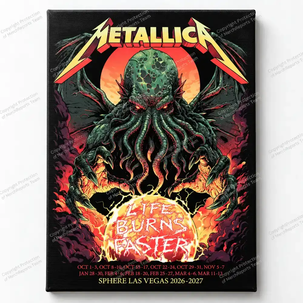 Metallica Fire Monster residency poster artwork
