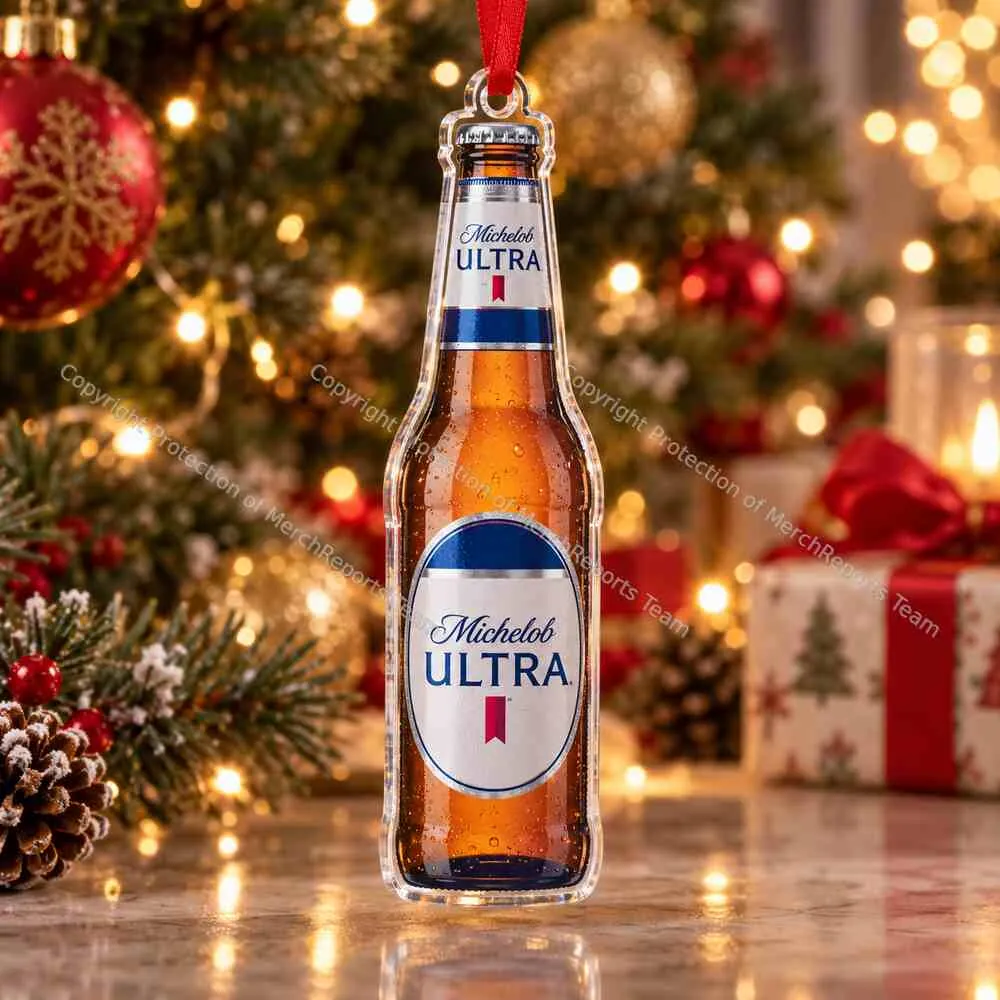 Michelob Ultra Bottle Michelob Ultra acrylic Christmas ornament