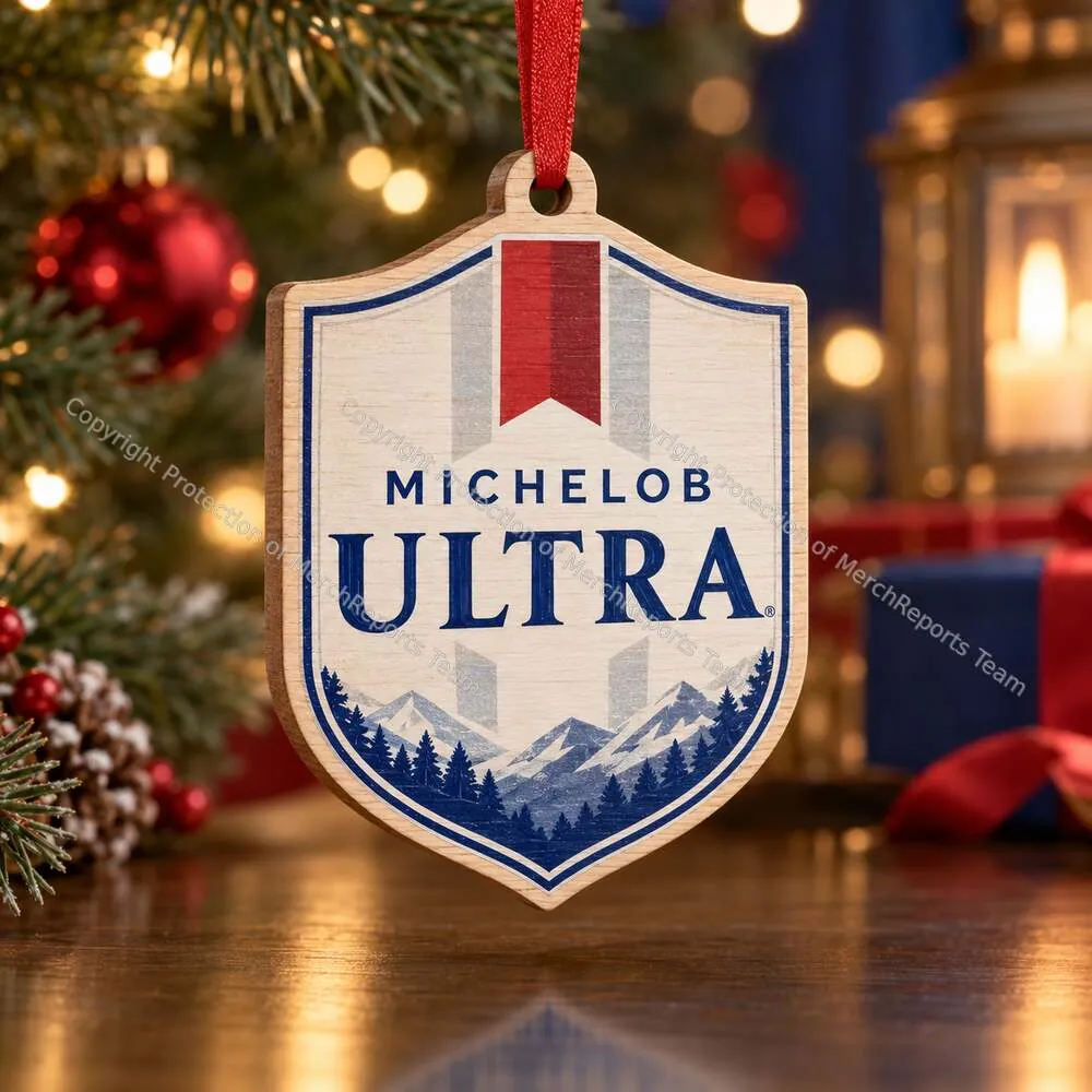 Michelob Ultra Shield Michelob Ultra acrylic Christmas ornament