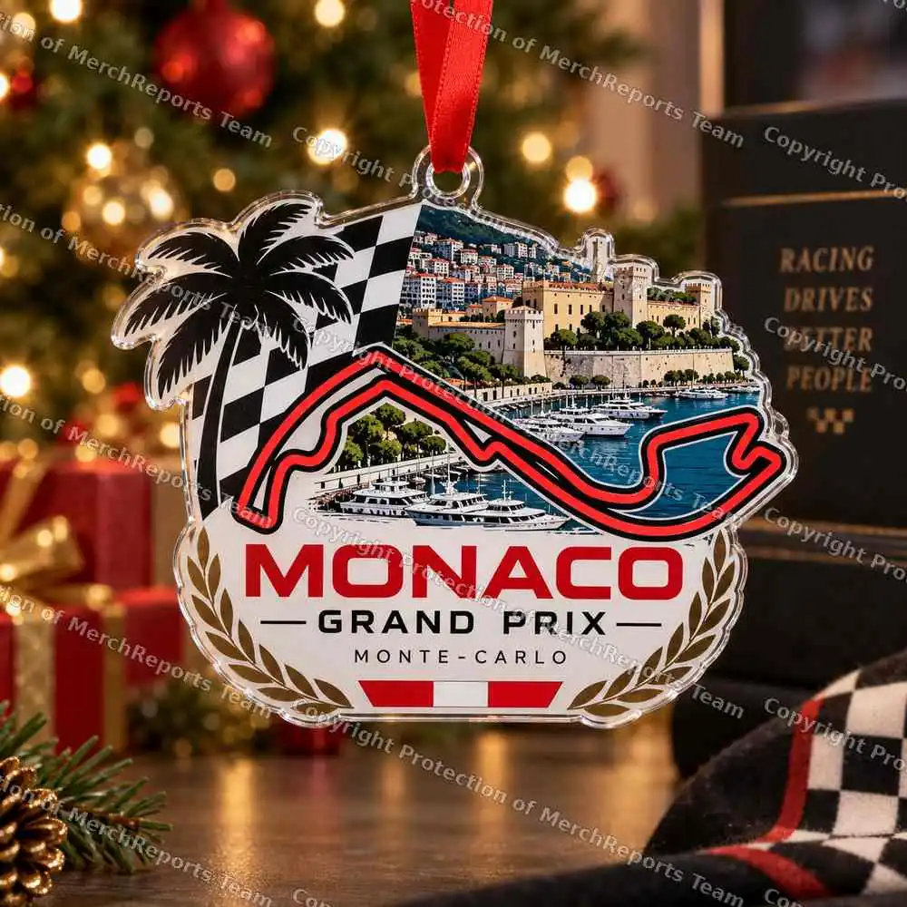 Monaco Grand Prix Circuit Map Acrylic Ornament product artwork