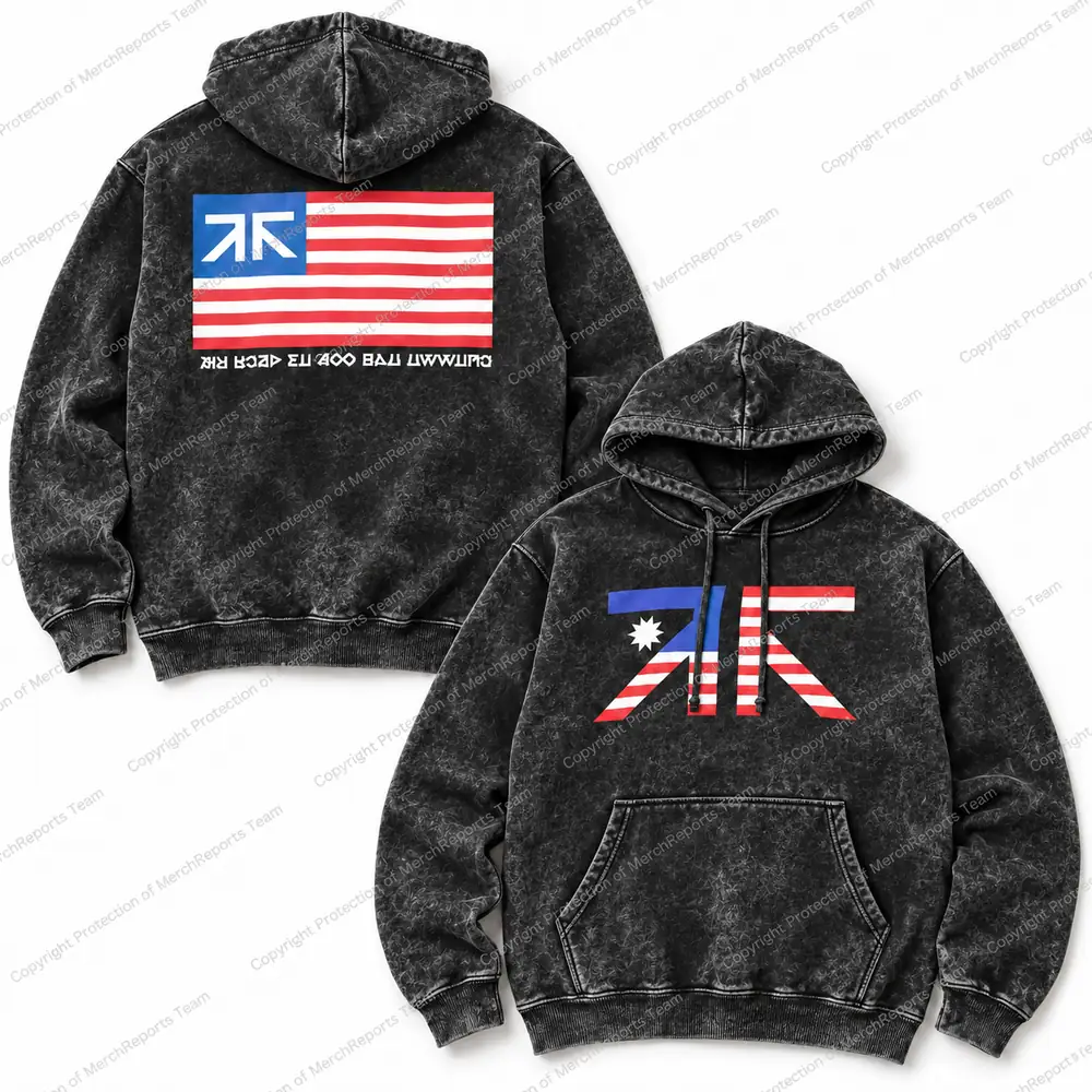 Flag Emblem Washed Hoodie