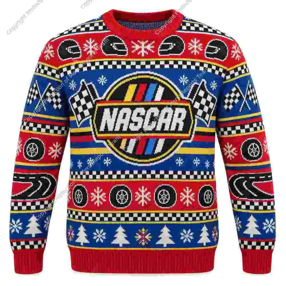 NASCAR Racing Logo Ugly Christmas Sweater product artwork