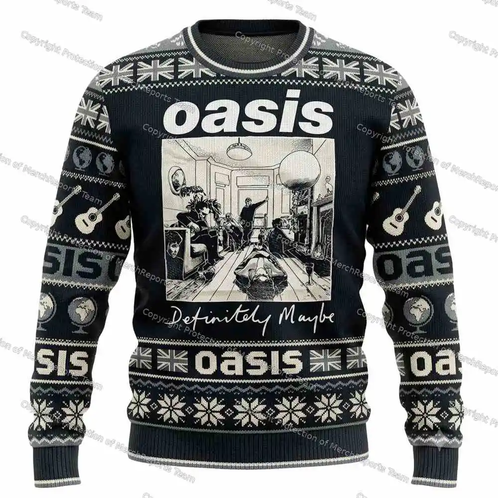Oasis Definitely Maybe Ugly Christmas Sweater product artwork