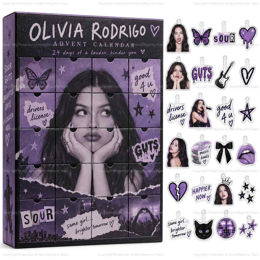 Olivia Rodrigo Christmas advent calendar mockup