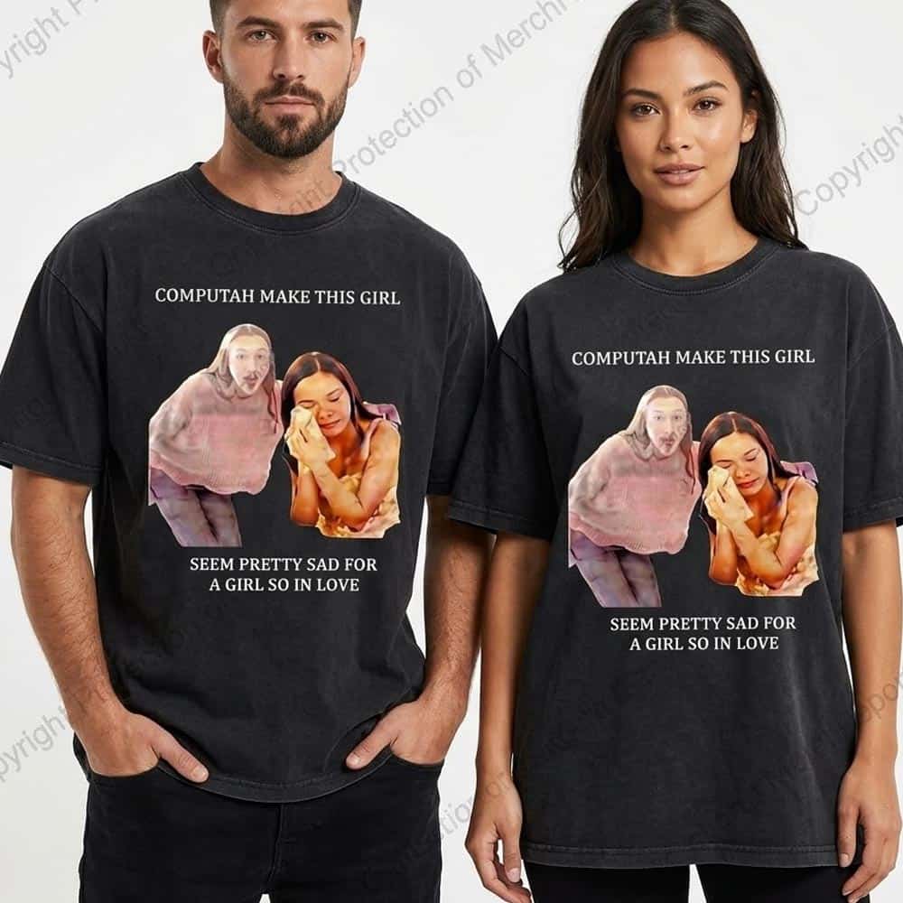 Olivia Rodrigo Computah meme washed tee product mockup