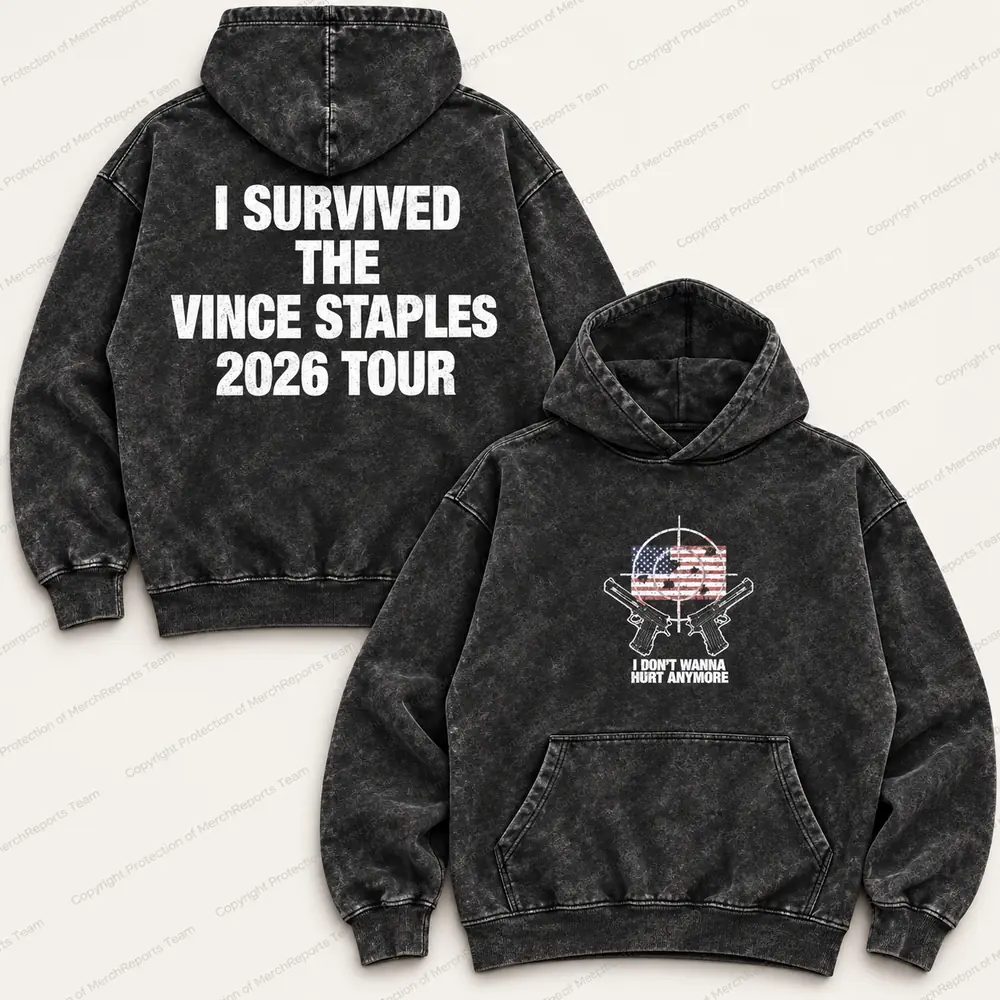 Acid Washed “I Survived” Hoodie available from MerchReport