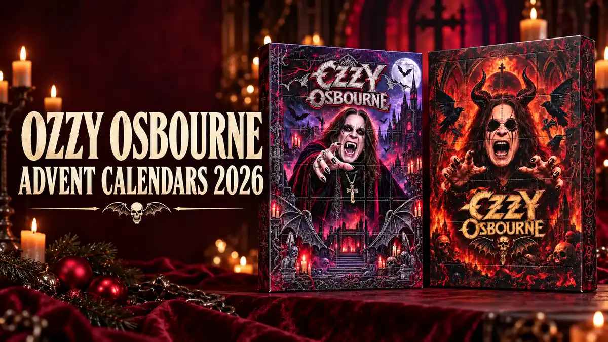 Ozzy Osbourne Advent Calendar box artwork shown with the 2026 gift guide title