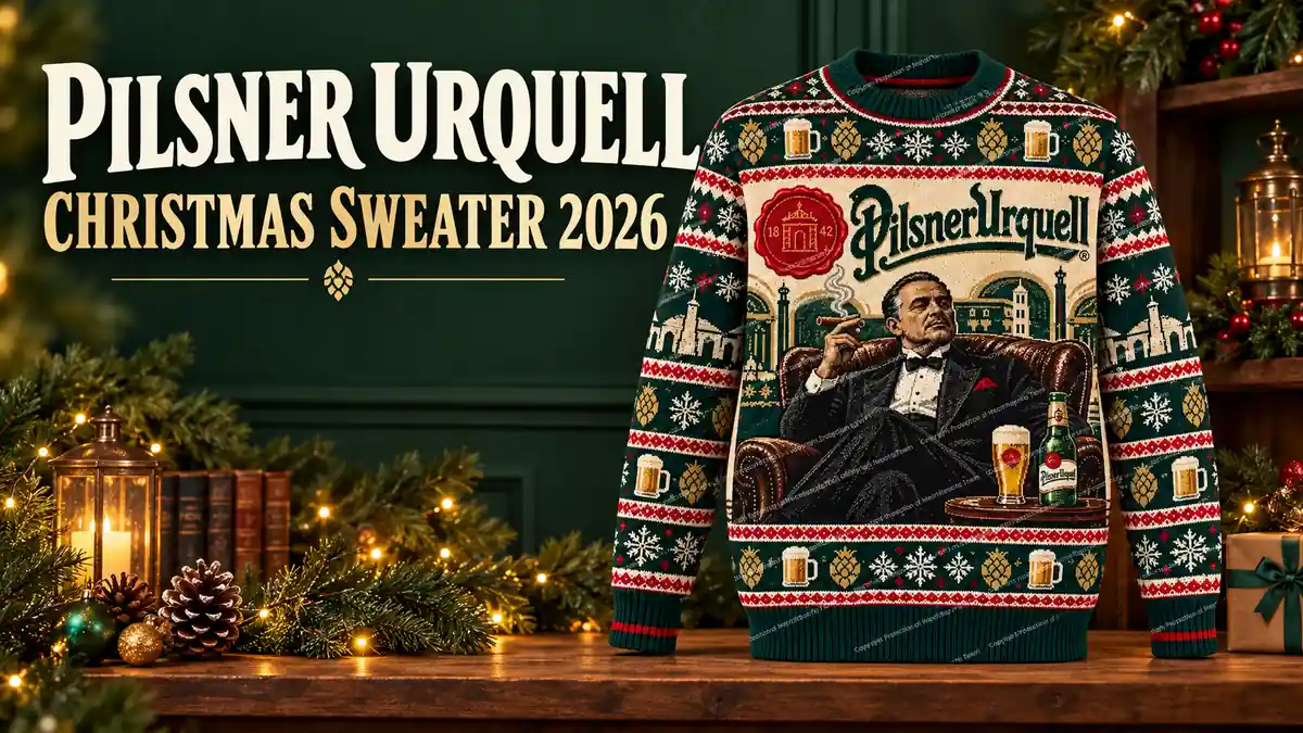 Pilsner Urquell Christmas sweater product design