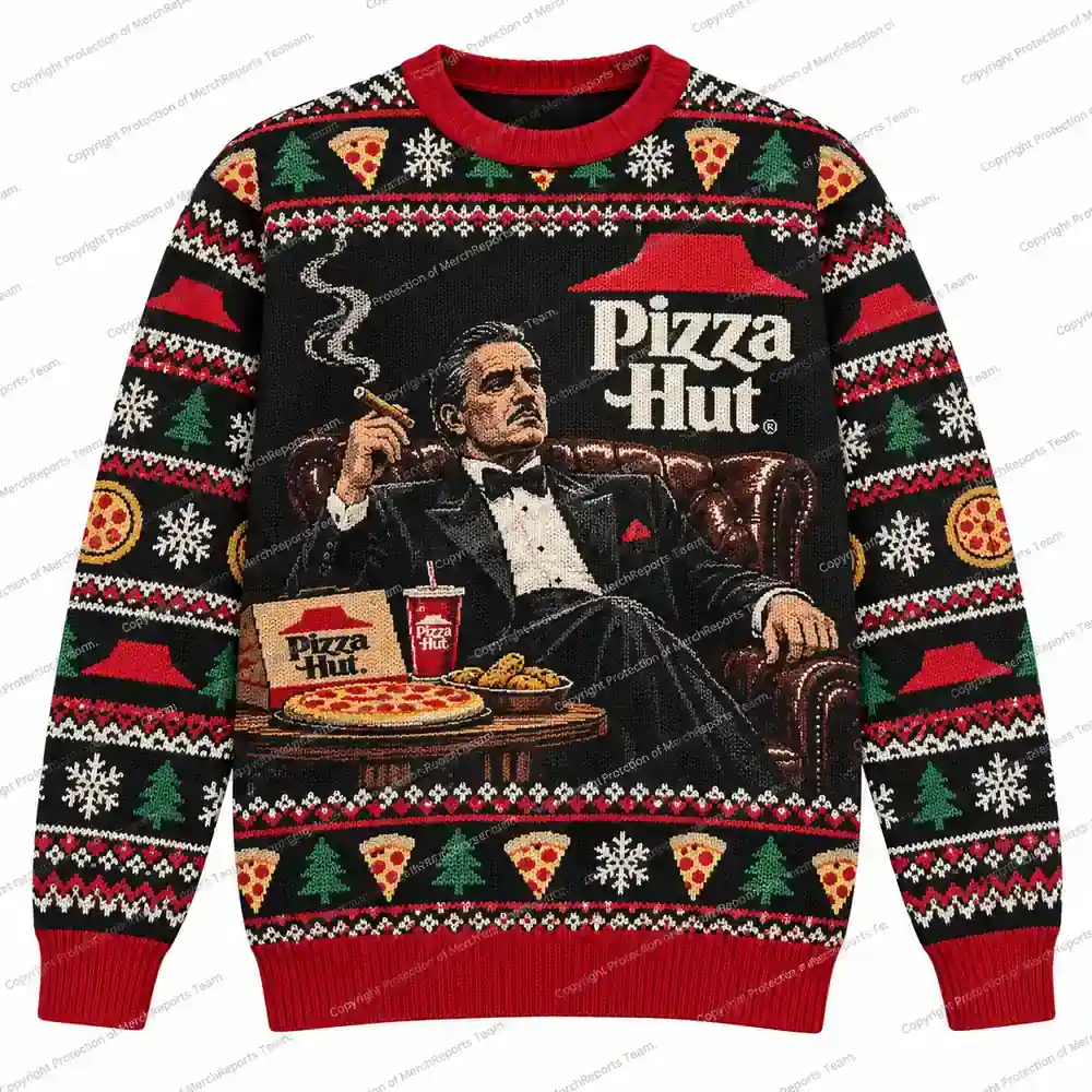 Pizza Hut Mafia Boss Christmas sweater