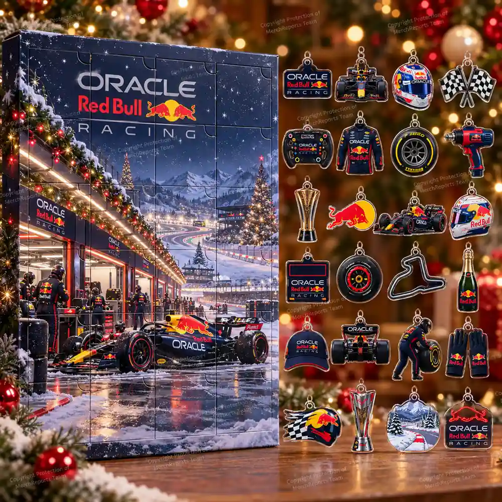 Red Bull Racing Formula 1 Snowy Pit Garage Christmas Grand Prix Advent Calendar