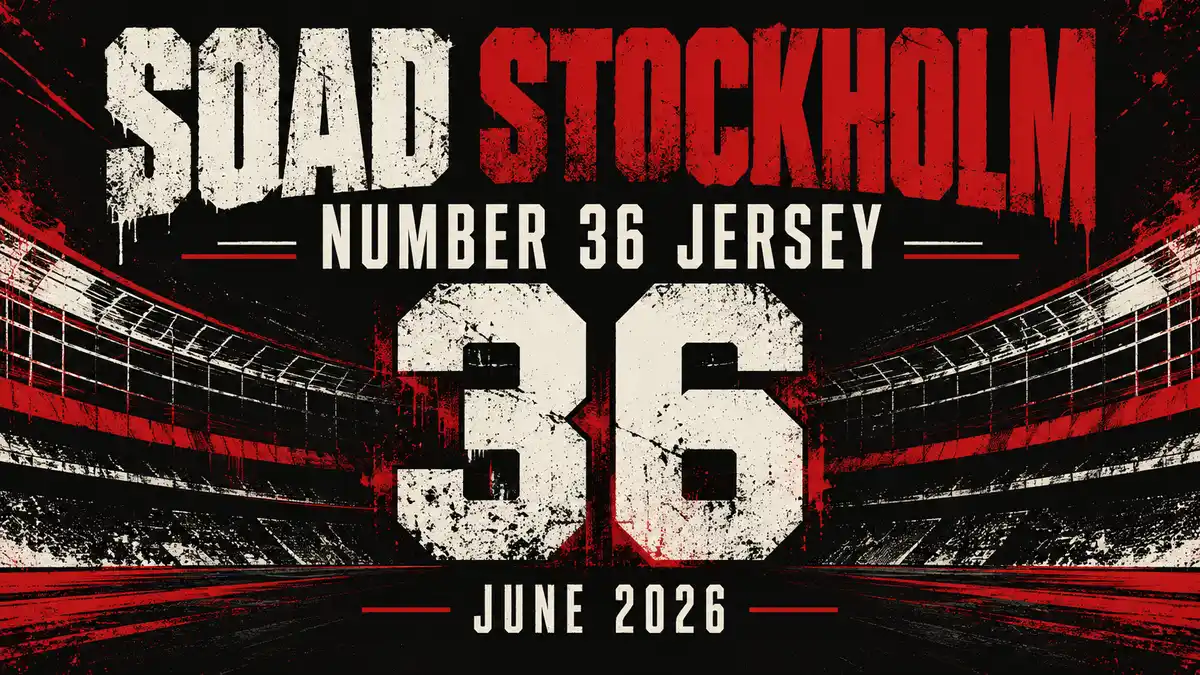 SOAD STOCKHOLM — NUMBER 36 JERSEY — JUNE 2026 editorial artwork