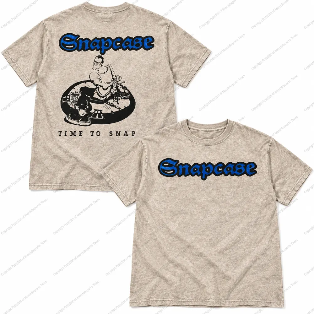 Time to Snap — Beige acid-washed tee product view