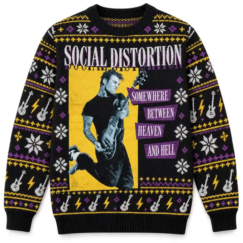 Social Distortion Heaven and Hell Guitarist Ugly Christmas Sweater product artwork