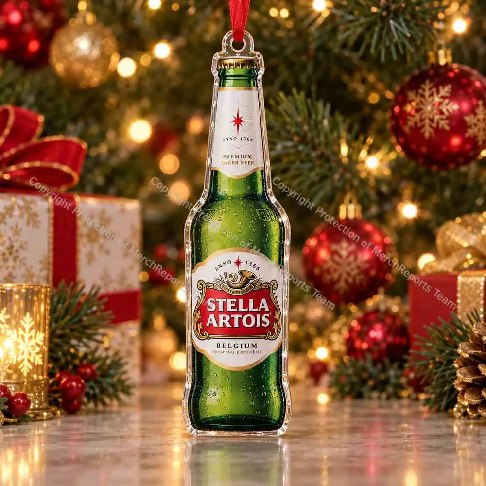 Stella Artois Bottle Stella Artois acrylic Christmas ornament