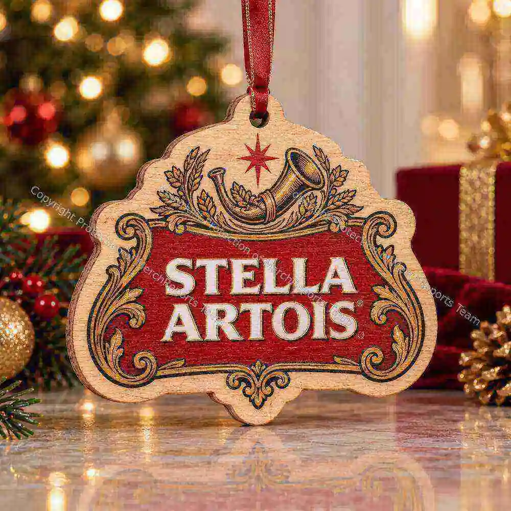 Stella Artois Crest Stella Artois acrylic Christmas ornament