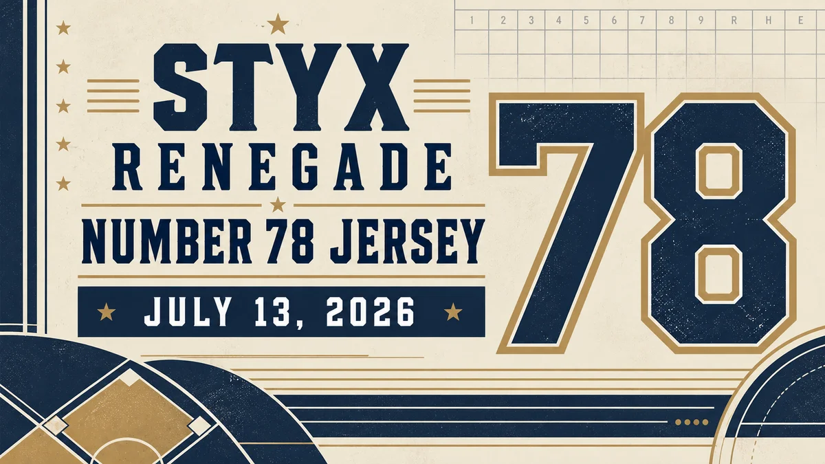 STYX RENEGADE — NUMBER 78 JERSEY — JULY 13, 2026 editorial artwork