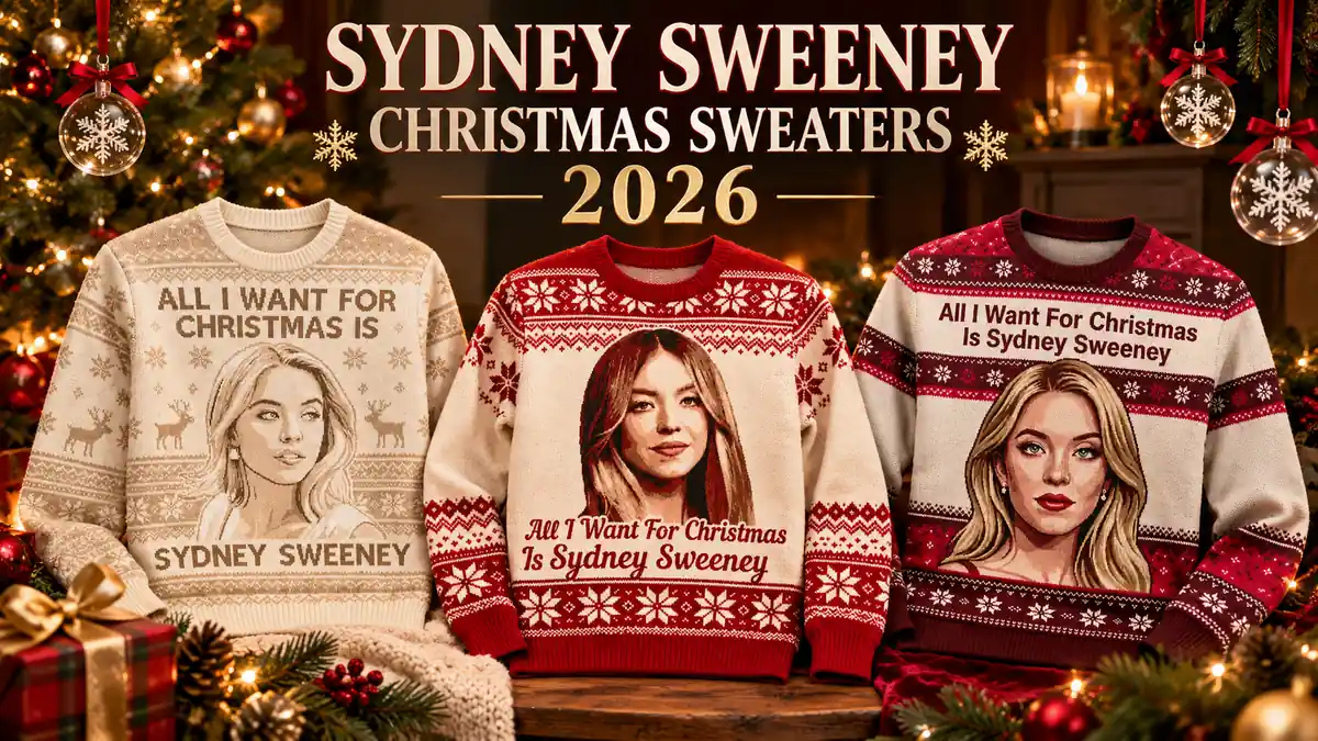 Sydney Sweeney Christmas sweater product designs
