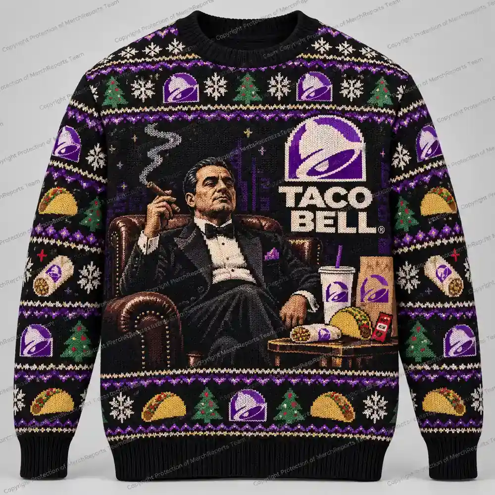 Taco Bell Mafia Boss Christmas sweater