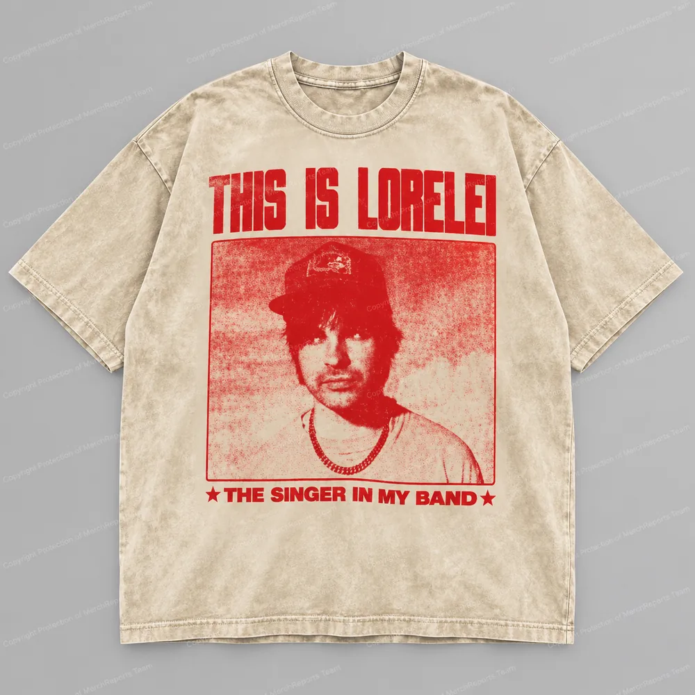 The Singer in My Band Washed Beige Tee