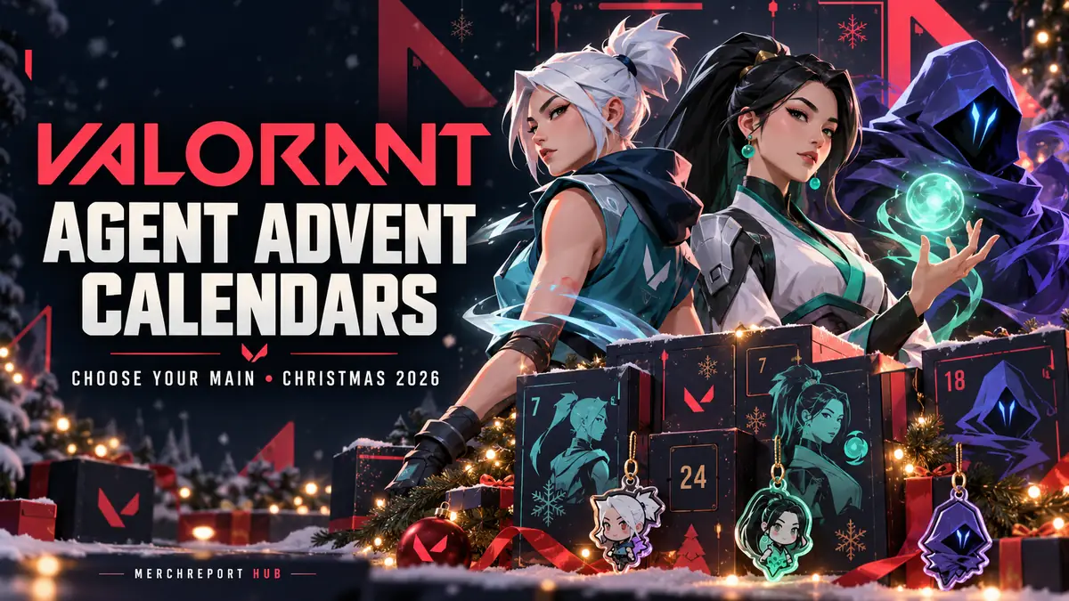 VALORANT Agent Advent Calendars Christmas 2026 banner featuring Jett, Sage and Omen