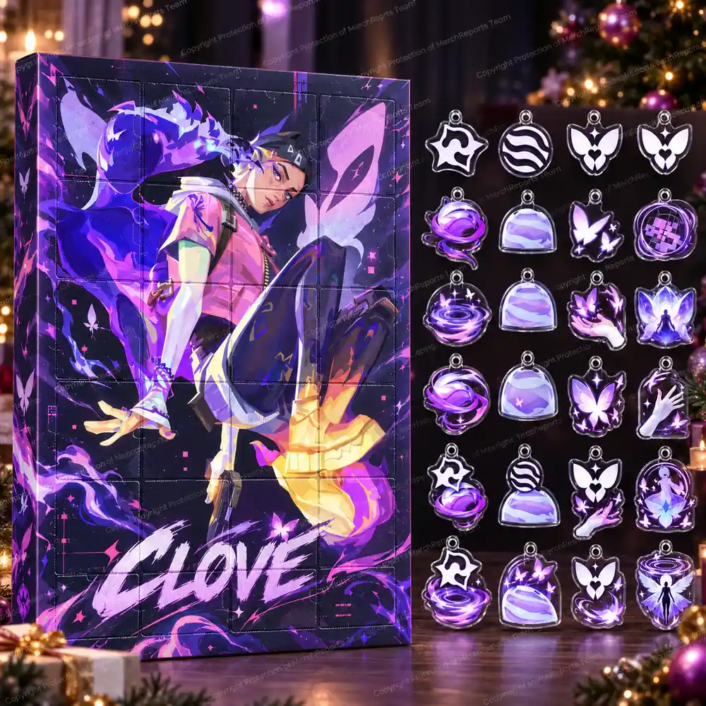 VALORANT Clove Immortality Butterfly Ability Icons Christmas Acrylic 24 Ornaments Advent Calendar