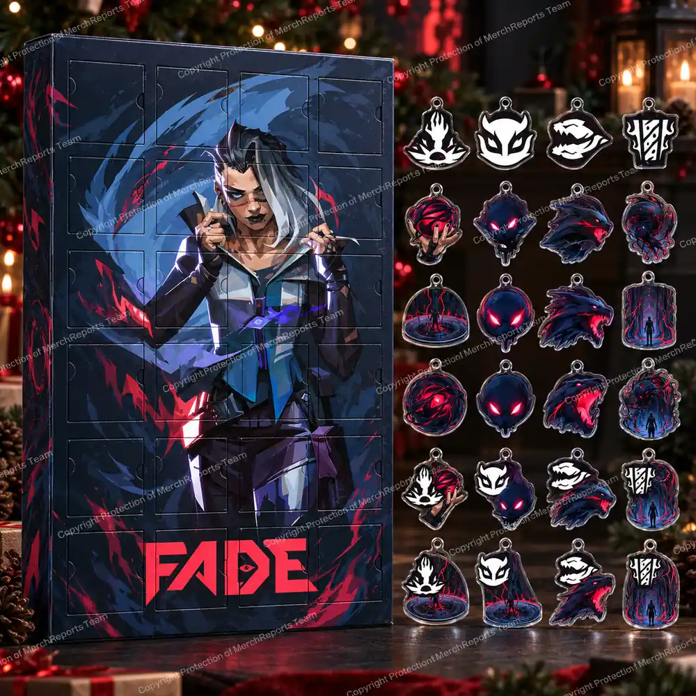 VALORANT Fade Nightmare Ability Icons Christmas Acrylic 24 Ornaments Advent Calendar