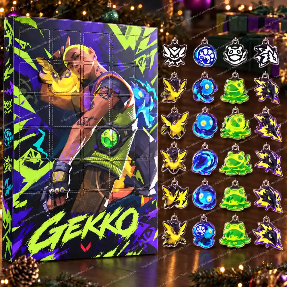 VALORANT Gekko Creature Crew Ability Icons Christmas Acrylic 24 Ornaments Advent Calendar