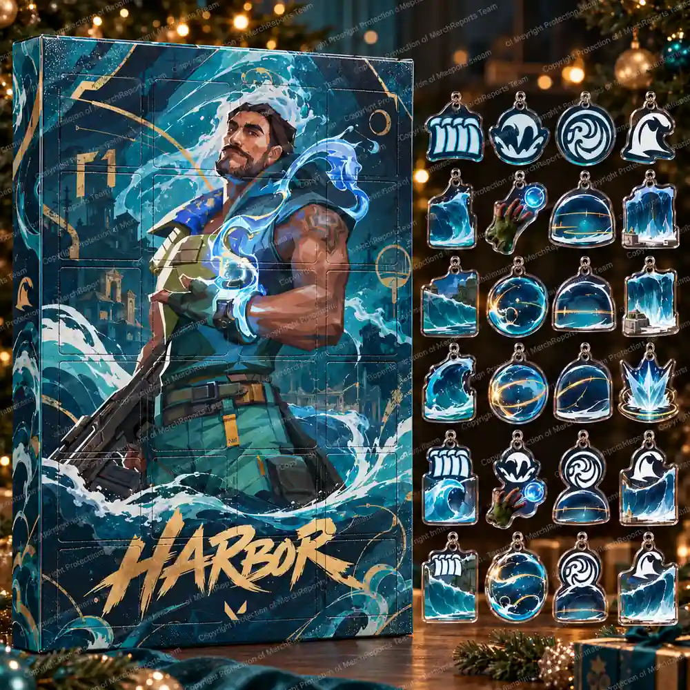 VALORANT Harbor Water Artifact Ability Icons Christmas Acrylic 24 Ornaments Advent Calendar