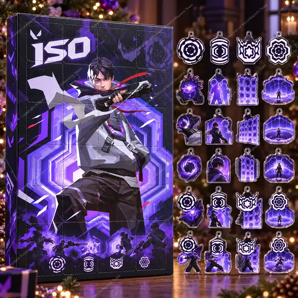VALORANT Iso Energy Shield Ability Icons Christmas Acrylic 24 Ornaments Advent Calendar