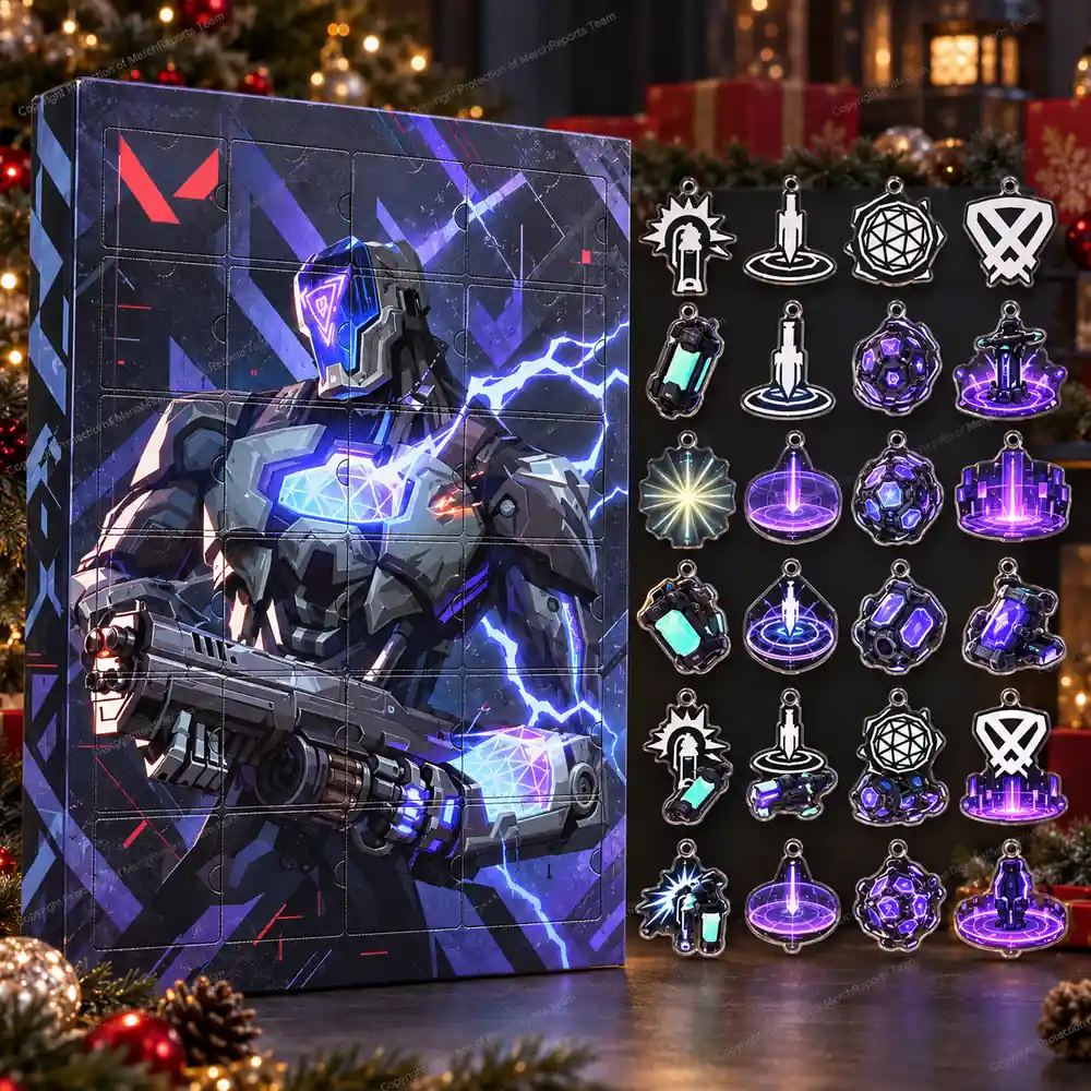 VALORANT KAY/O Suppression Robot Ability Icons Christmas Acrylic 24 Ornaments Advent Calendar