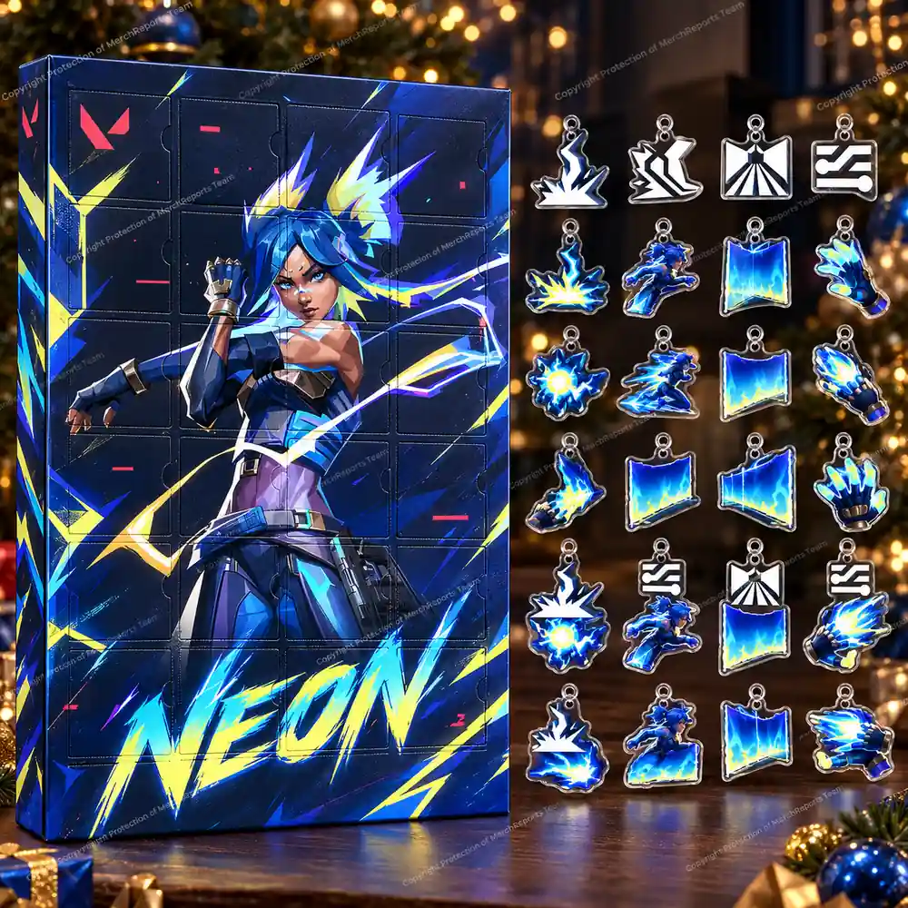 VALORANT Neon Electric Ability Icons Christmas Acrylic 24 Ornaments Advent Calendar