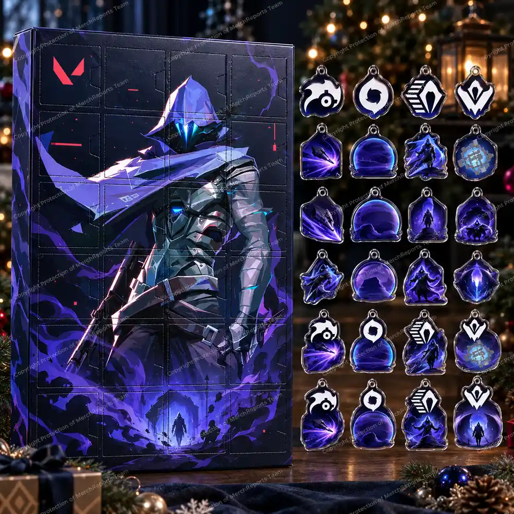 VALORANT Omen Shadow Ability Icons Christmas Acrylic 24 Ornaments Advent Calendar
